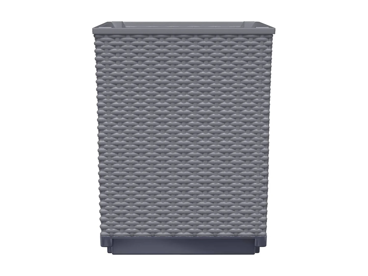 Jardinières 4 pièces gris foncé 30x30x37 cm polypropylène