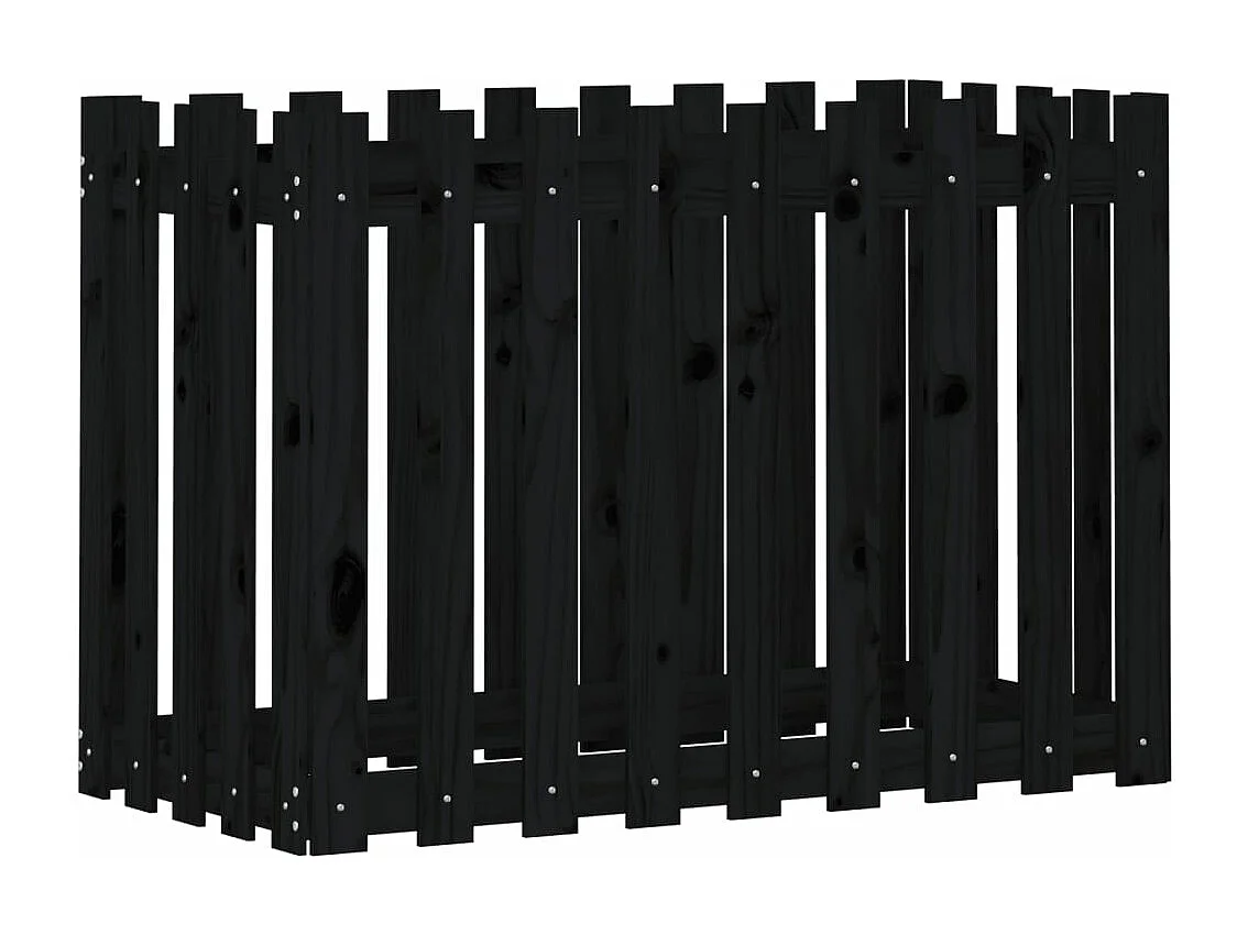 Lit surélevé de jardin design de clôture 100x50x70cm pin massif