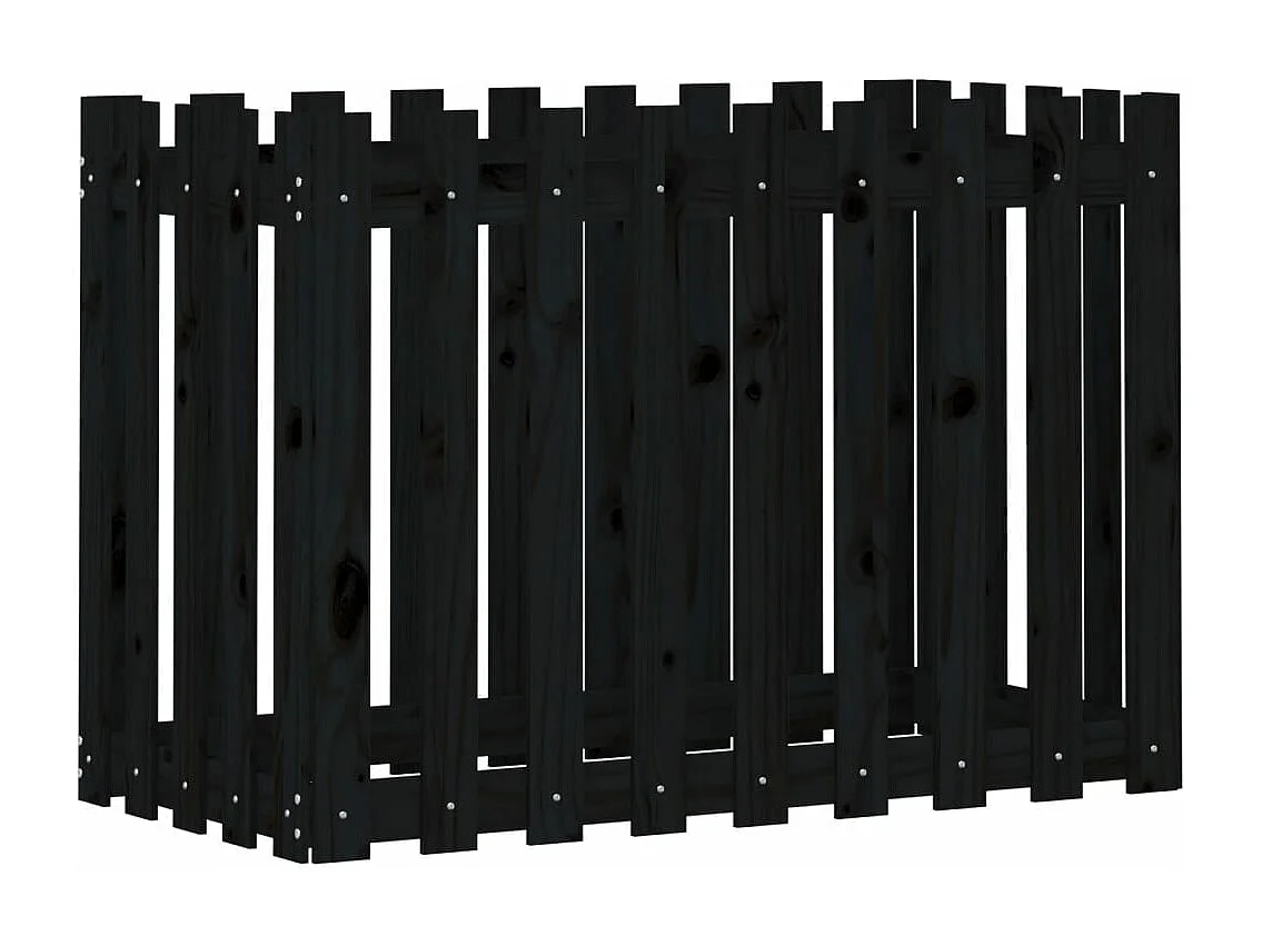 Lit surélevé de jardin design de clôture 100x50x70cm pin massif