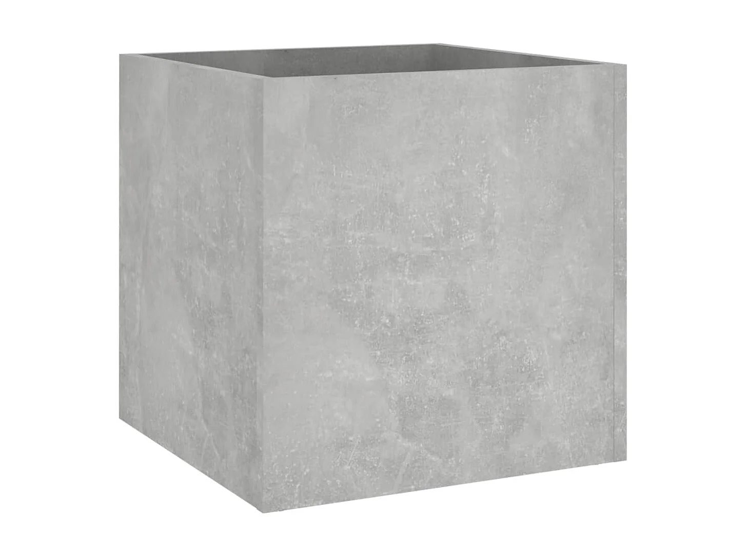 Jardinera de madera contrachapada gris hormigón 40x40x40 cm