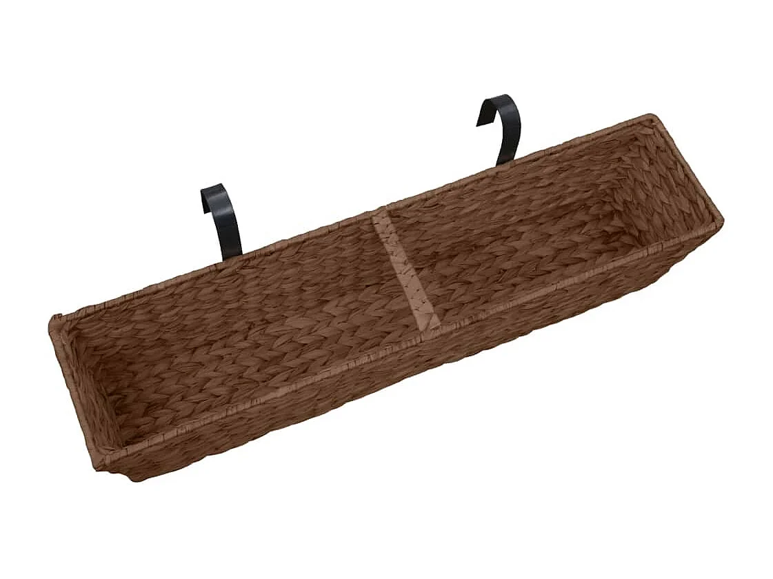 Conjunto de jardineras 2 piezas jacinto de agua marrón