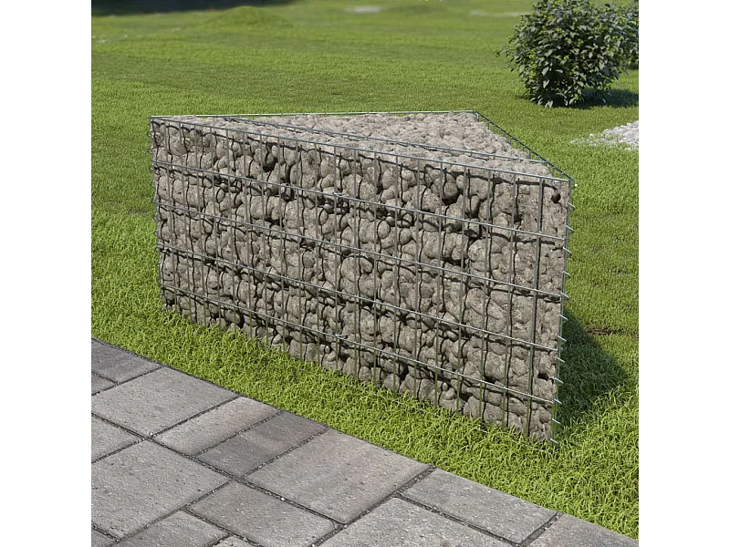 Arriate de gaviones de acero galvanizado 75x75x50 cm