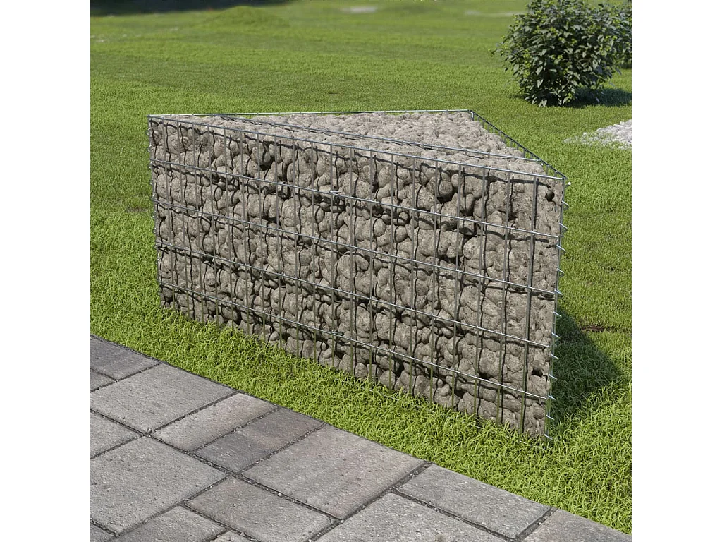 Arriate de gaviones de acero galvanizado 75x75x50 cm