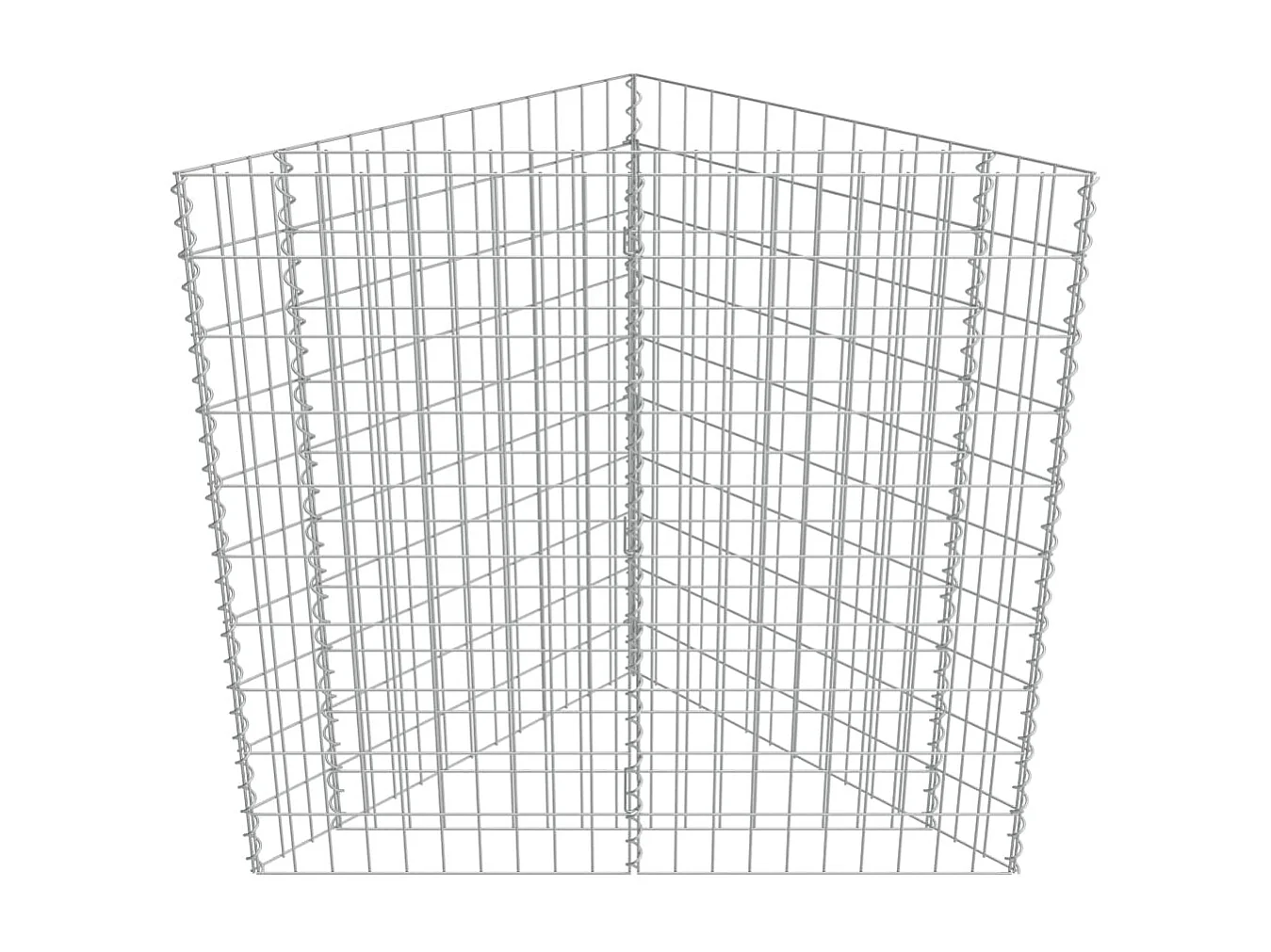 Arriate de gaviones de acero galvanizado 75x75x50 cm