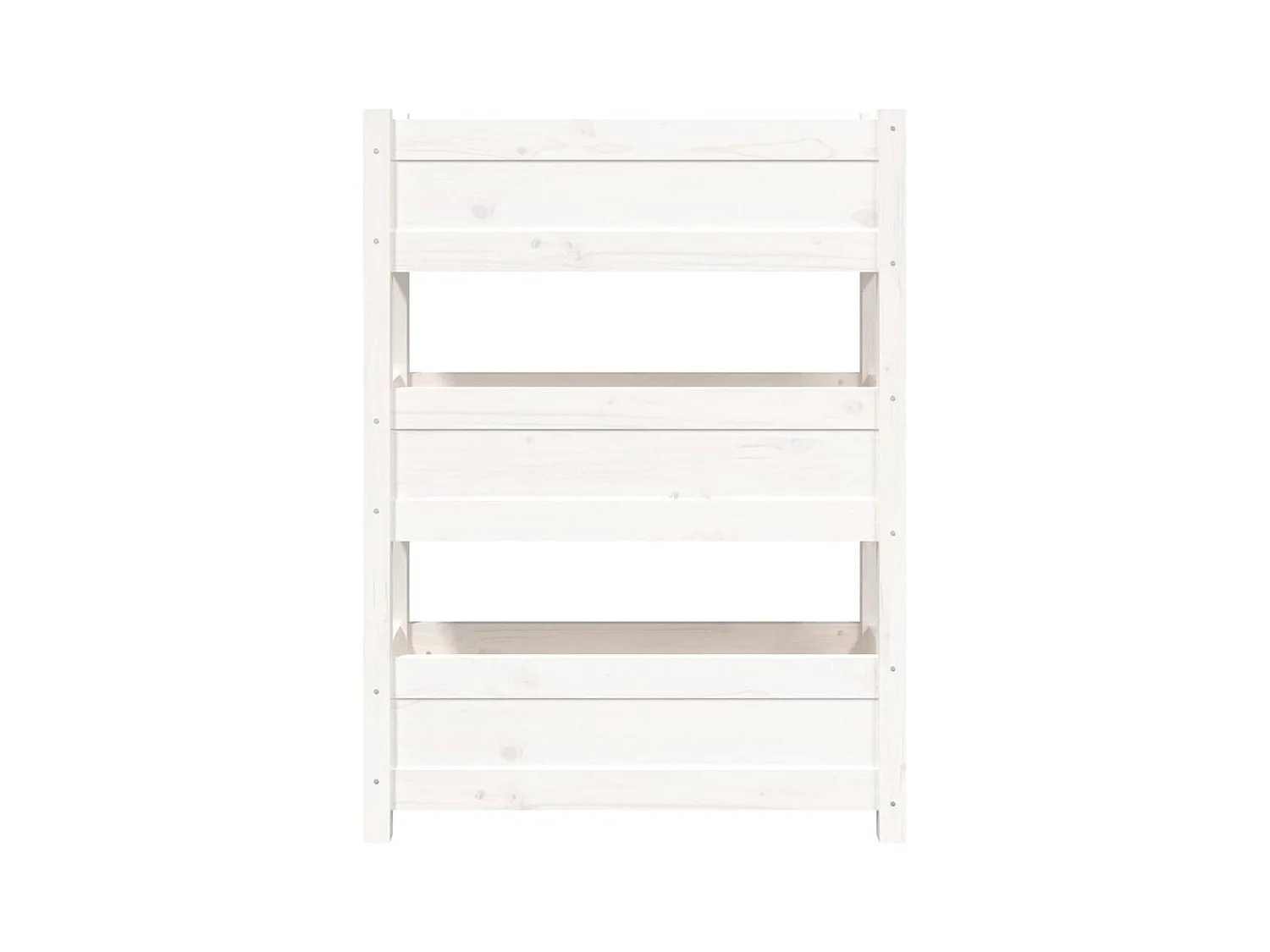 Jardinière Blanc 77x25x104,5 cm Bois massif de pin