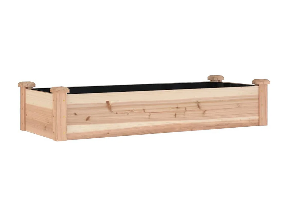 Jardinera arriate con forro madera maciza abeto 120x45x25 cm