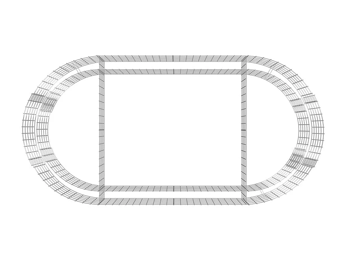 Lit surélevé à gabion Fer galvanisé 200x100x50 cm