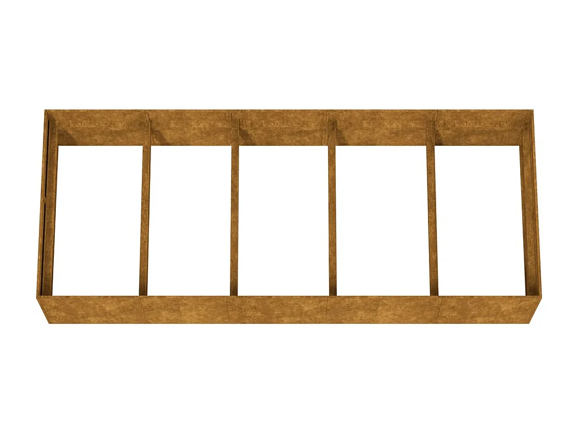 Lit surélevé de jardin 200x80x40 cm acier corten