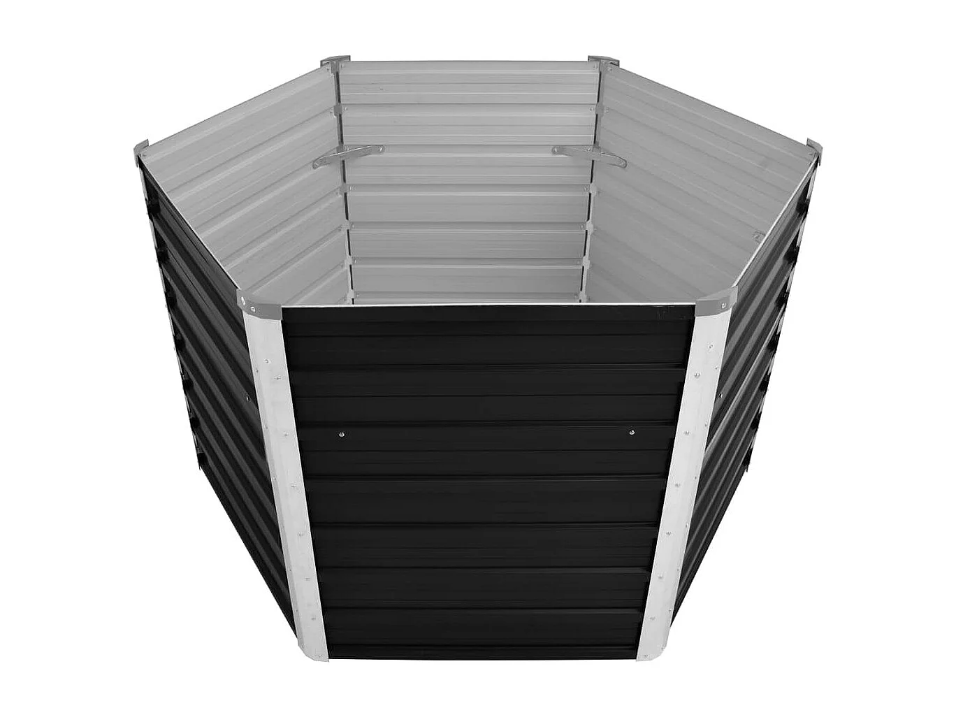 Lit surélevé de jardin Anthracite 129x129x77 cm Acier galvanisé