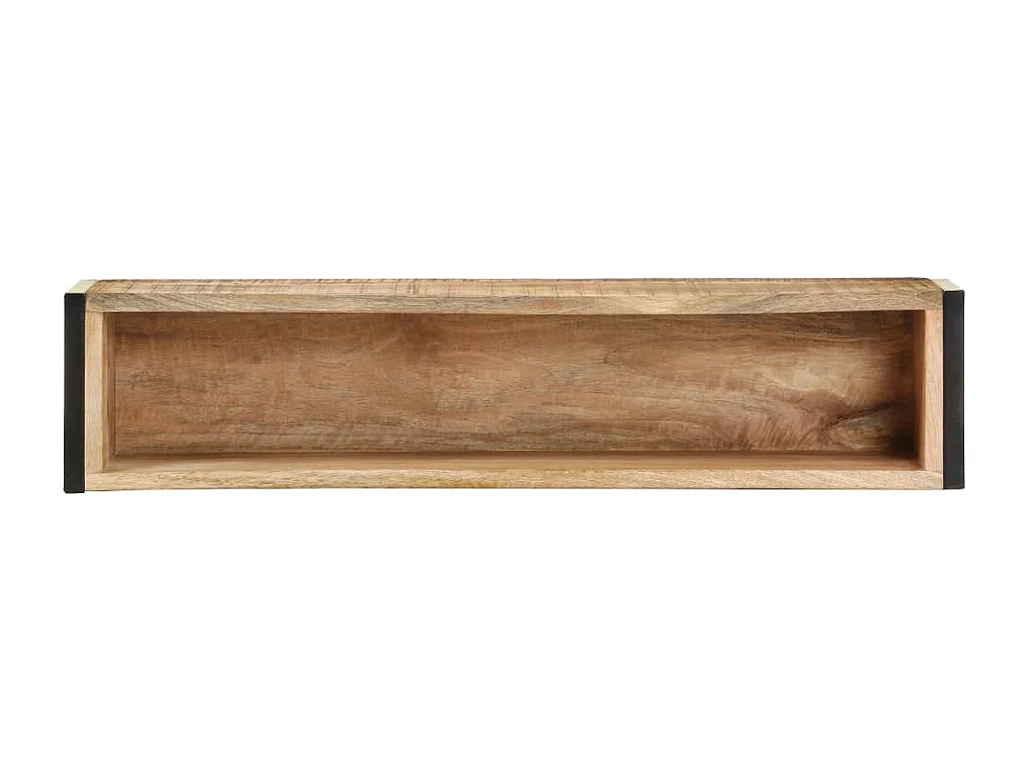 Jardinera de madera de mango rugosa 90x20x68 cm