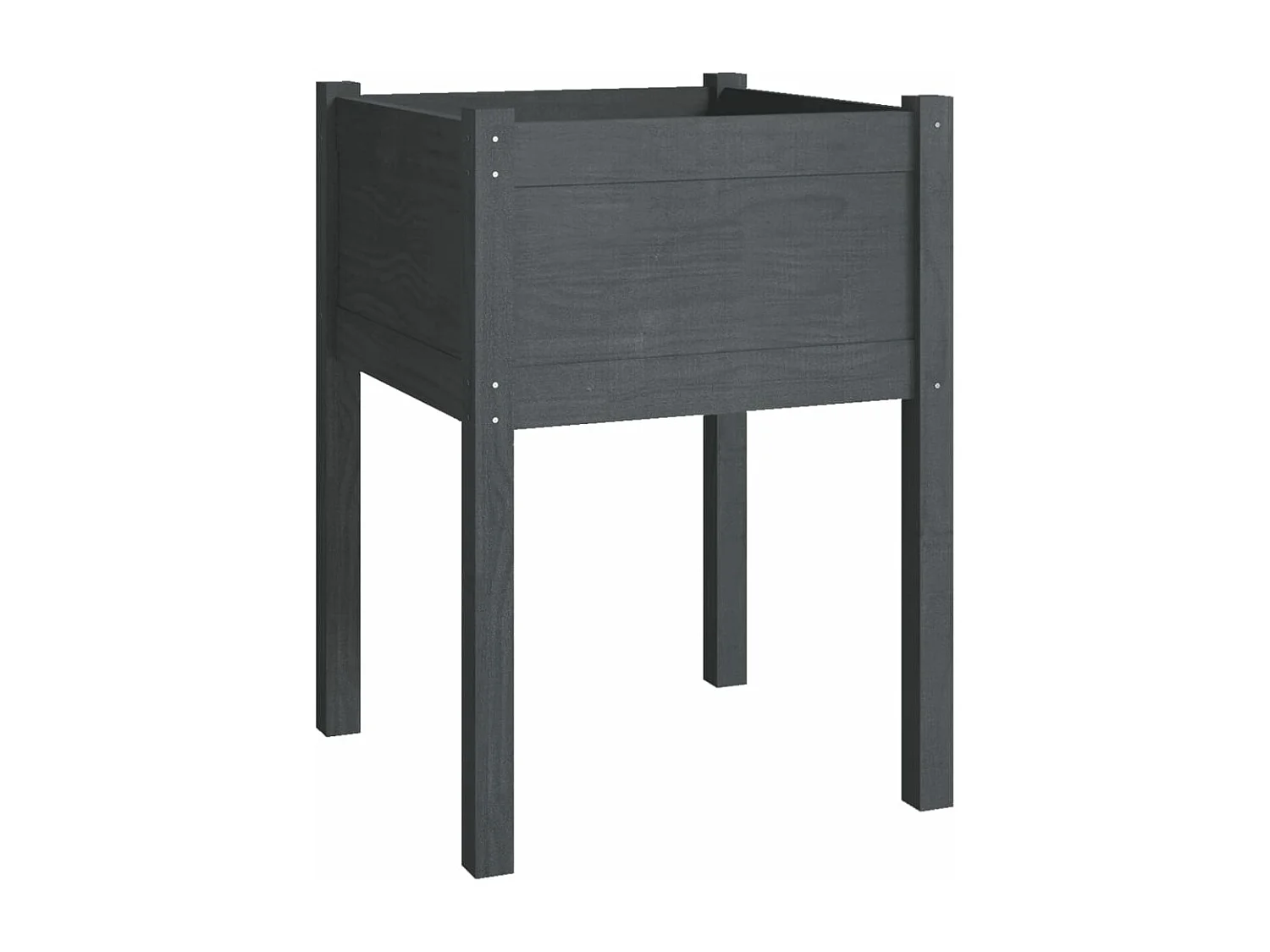 Jardinière Gris 50x50x70 cm Bois de pin massif