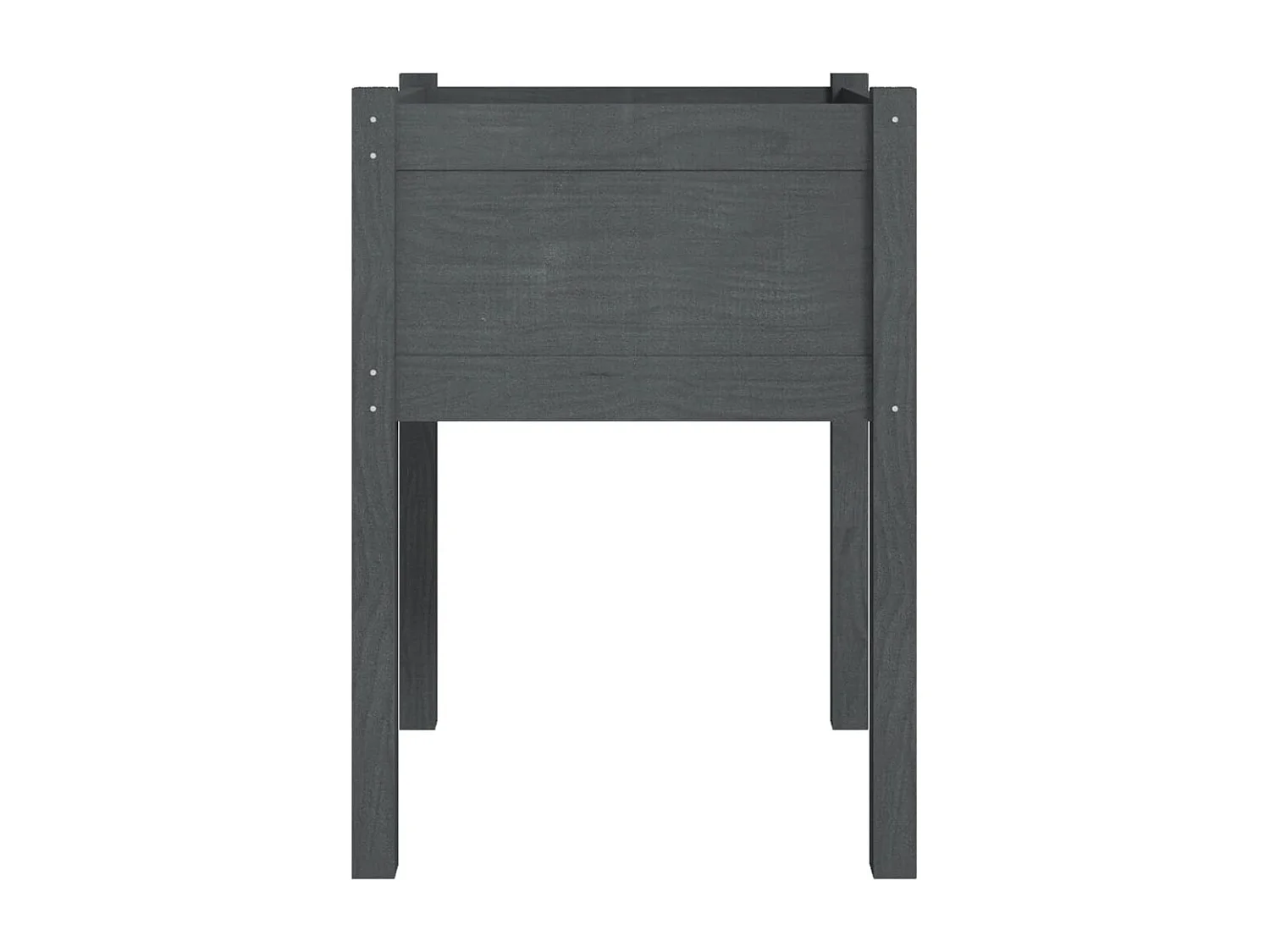 Jardinière Gris 50x50x70 cm Bois de pin massif