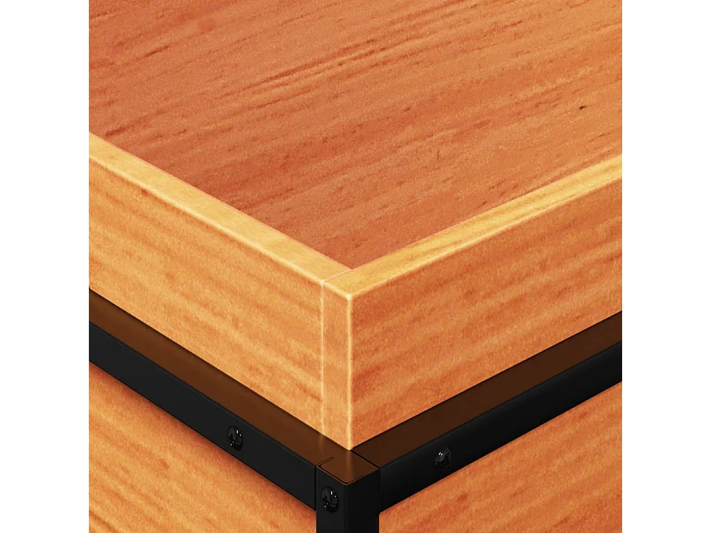 Jardinière cire marron 60x40x50 cm bois de pin massif