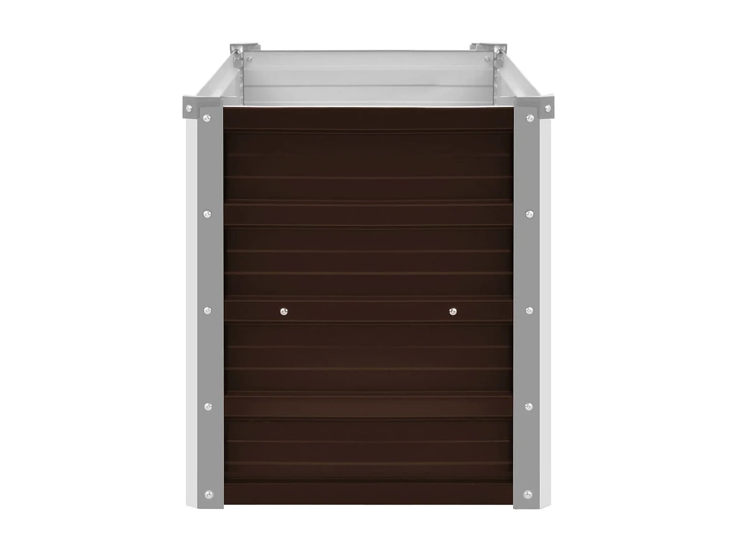 Lit surélevé de jardin Marron 100x40x45 cm Acier galvanisé