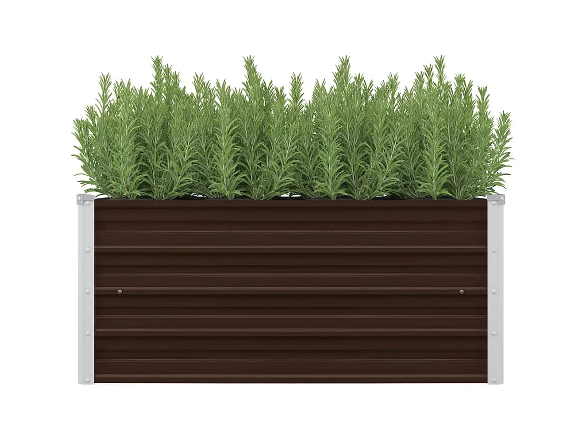 Lit surélevé de jardin Marron 100x40x45 cm Acier galvanisé
