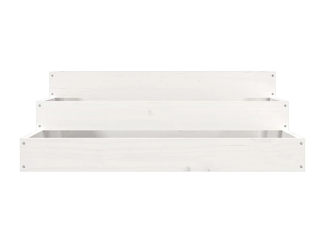 Vaso/floreira 78x78x27 cm pinho maciço branco