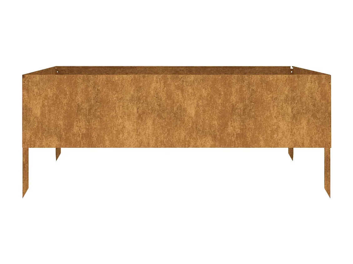 Lit surélevé de jardin 100x100x41 cm acier corten