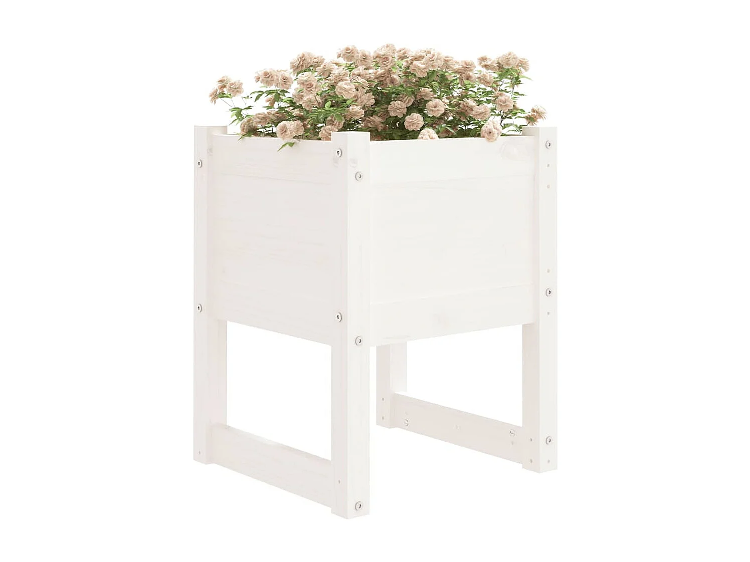 Vasos/floreiras 2 peças 40x40x52,5 cm pinho maciço branco