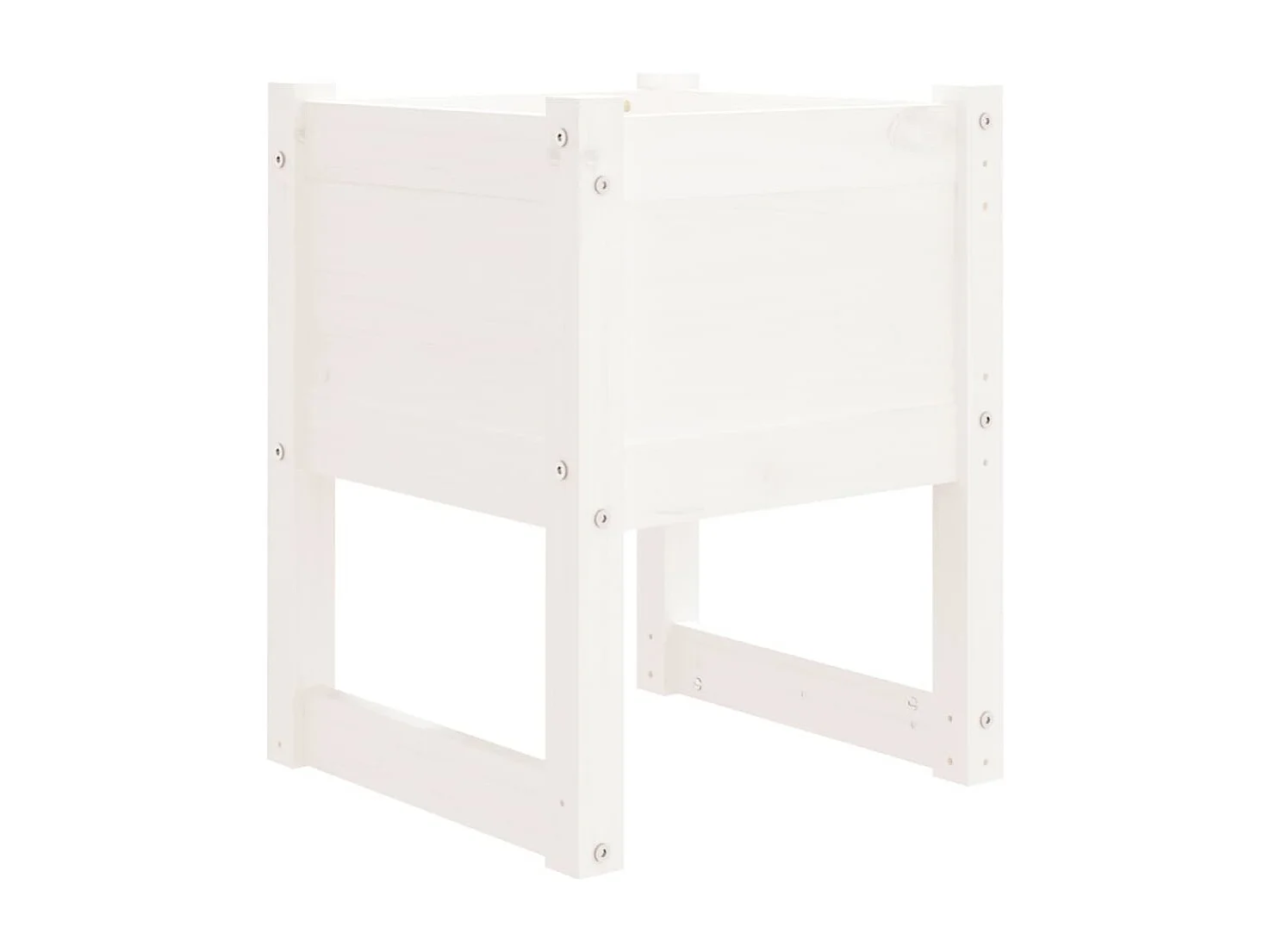 Vasos/floreiras 2 peças 40x40x52,5 cm pinho maciço branco