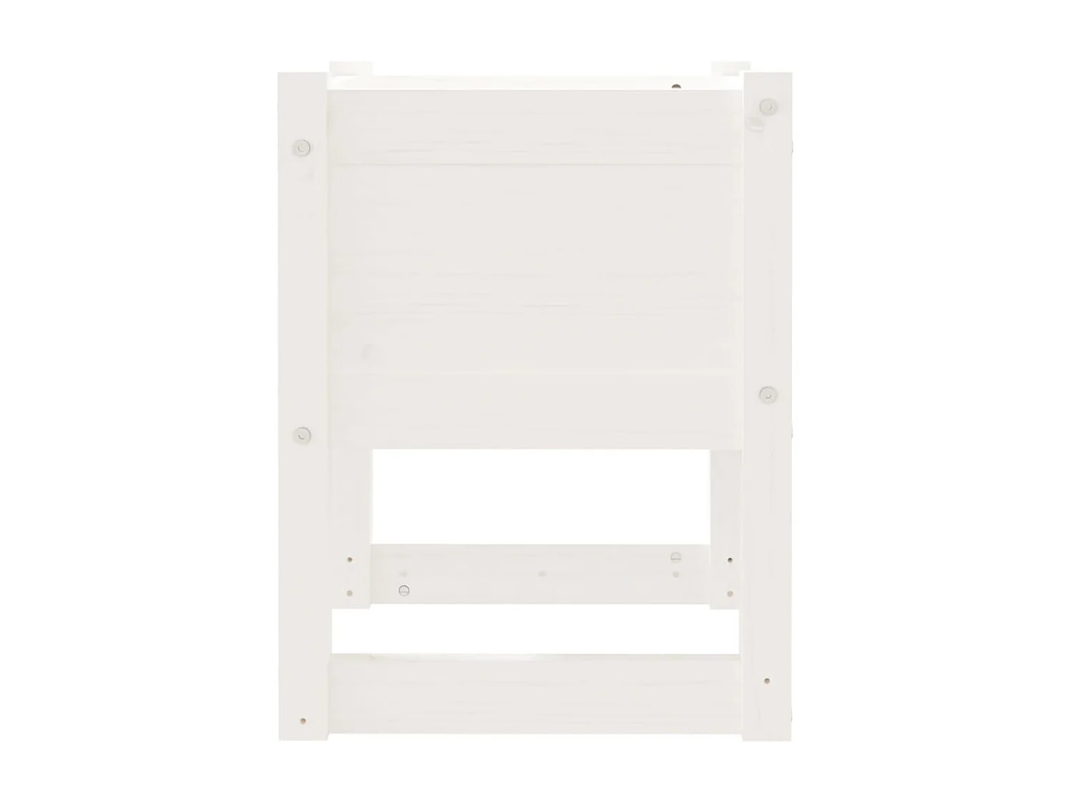 Jardinières 2 pièces Blanc 40x40x52,5 cm Bois massif de pin