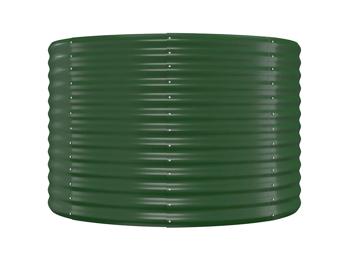 Jardinera arriate acero recubrimiento polvo verde 175x100x68 cm