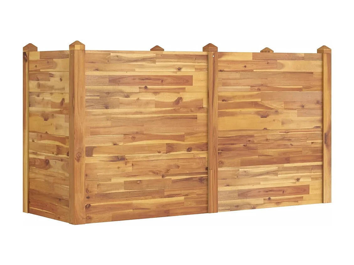 Jardinera arriate madera maciza acacia 160x60x84 cm