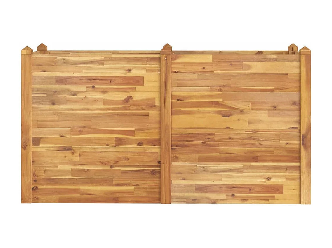 Jardinera arriate madera maciza acacia 160x60x84 cm