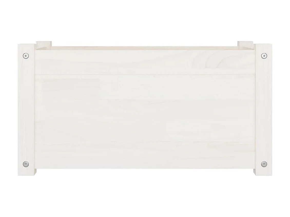 Vasos/floreiras jardim 2 peças 60x31x31 cm pinho maciço branco