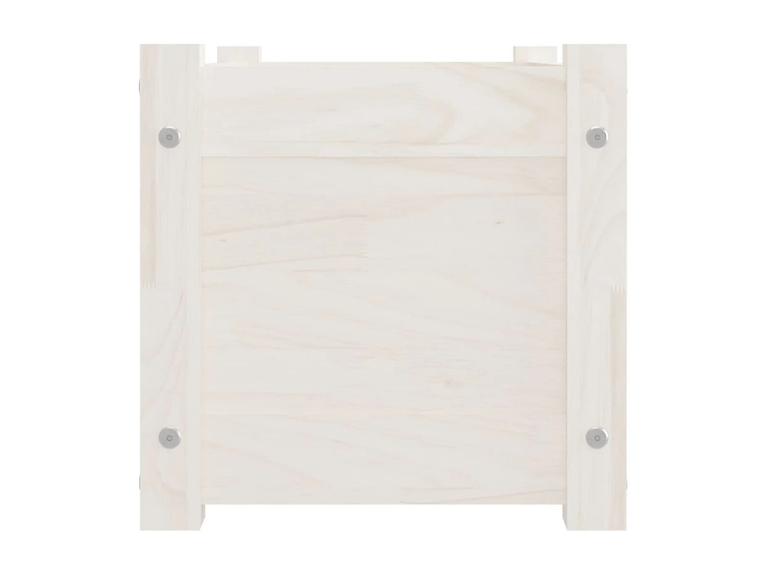 Vasos/floreiras jardim 2 peças 60x31x31 cm pinho maciço branco