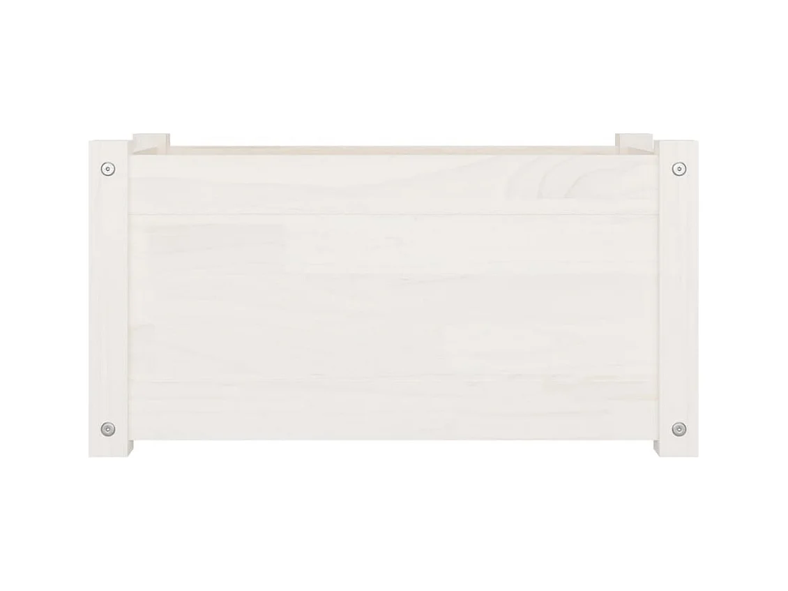 Jardinières d'extérieur 2 pièces Blanc 60x31x31 cm Bois de pin