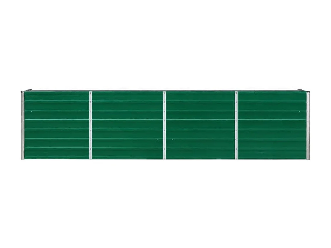 Canteiro jardim elevado 320x40x77 cm aço galvanizado verde