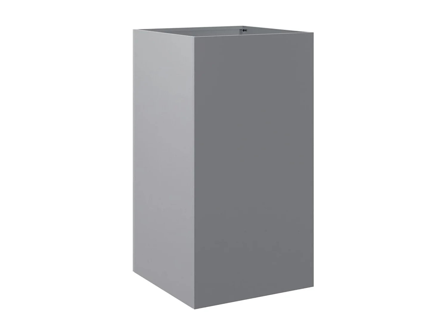 Jardinera de acero galvanizado plateado 42x38x75 cm