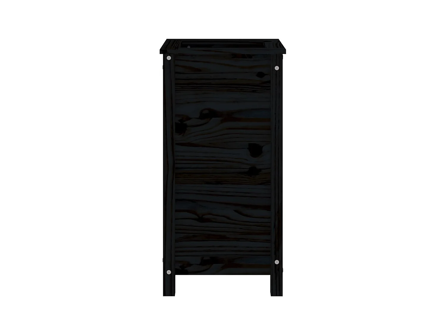Vaso/floreira de jardim 40x40x78 cm pinho maciço preto