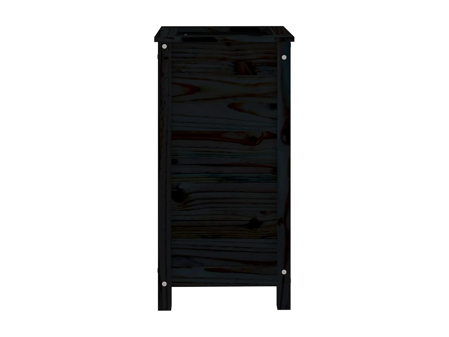 Vaso/floreira de jardim 40x40x78 cm pinho maciço preto