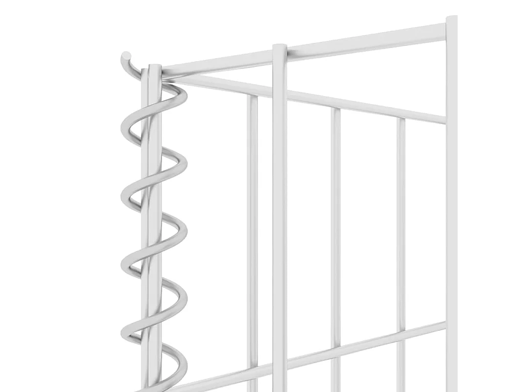 Jardinera de gaviones forma de H alambre de acero 260x40x80 cm