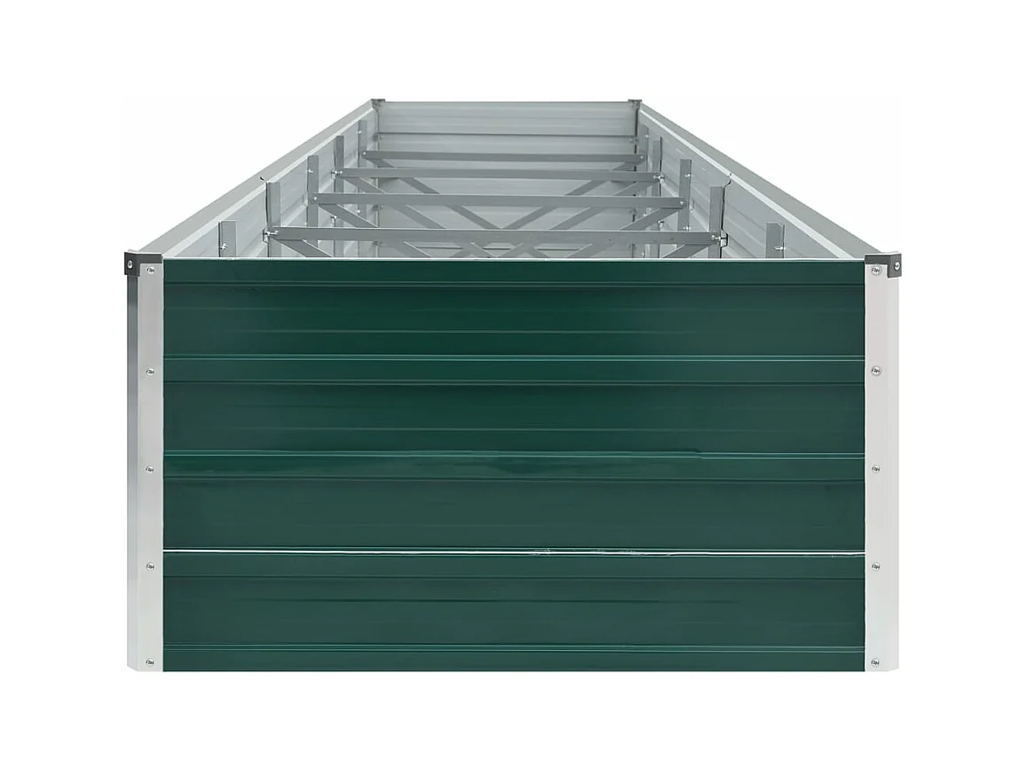 Lit surélevé de jardin Acier galvanisé 480x80x45 cm Vert