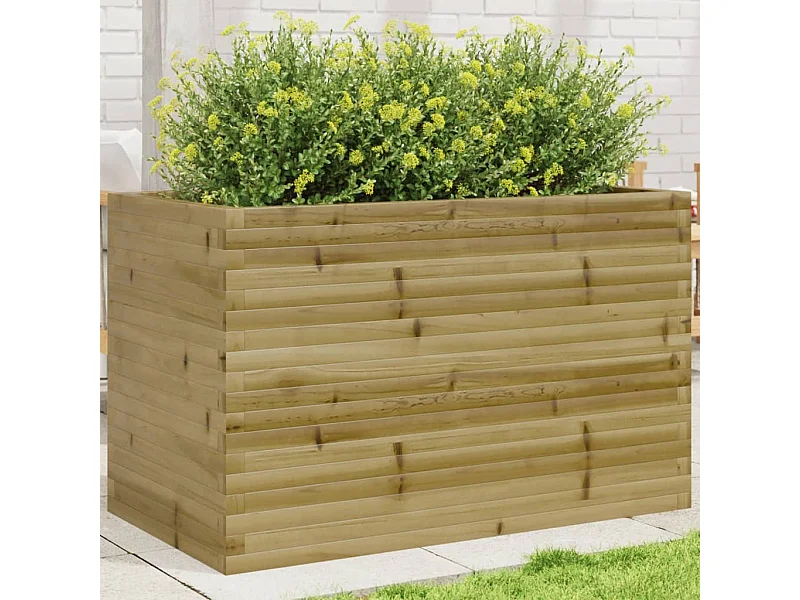 Jardinera madera de pino impregnada 110x60x68,5 cm
