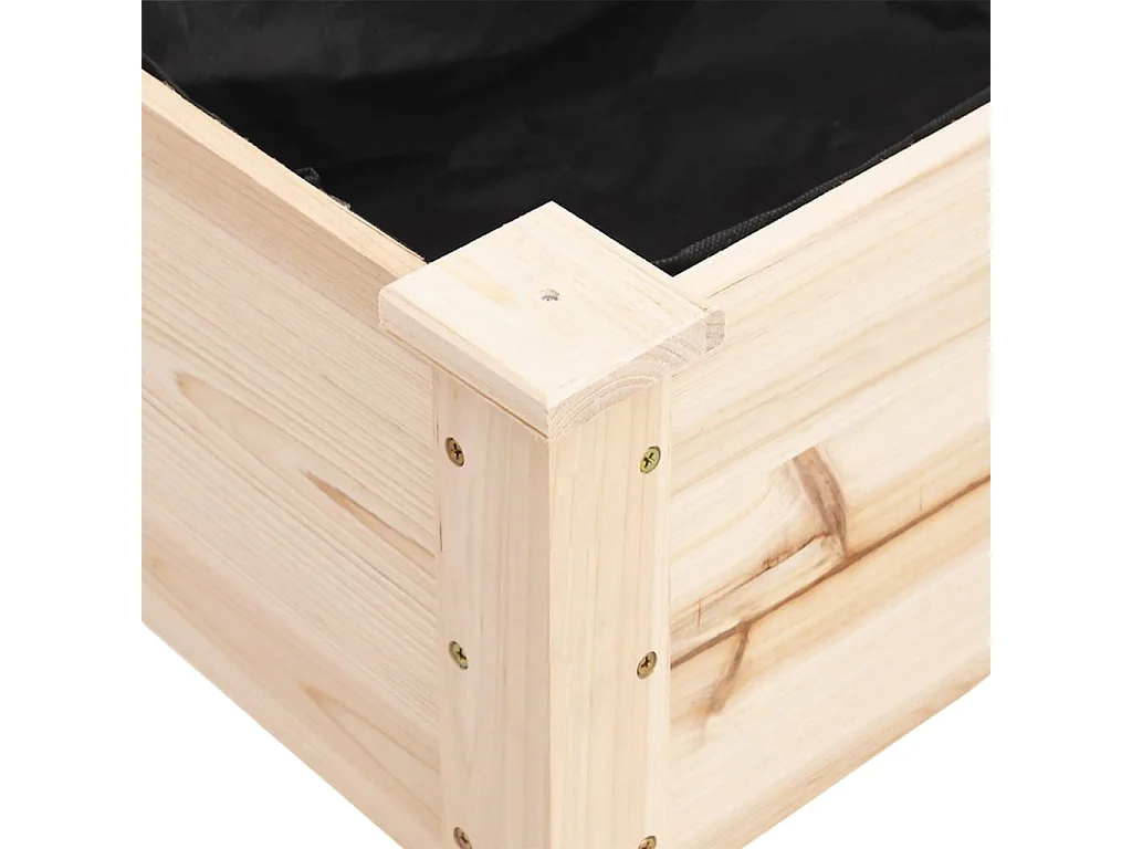 Jardinière sur roues avec doublure 118x59x80 cm bois de sapin