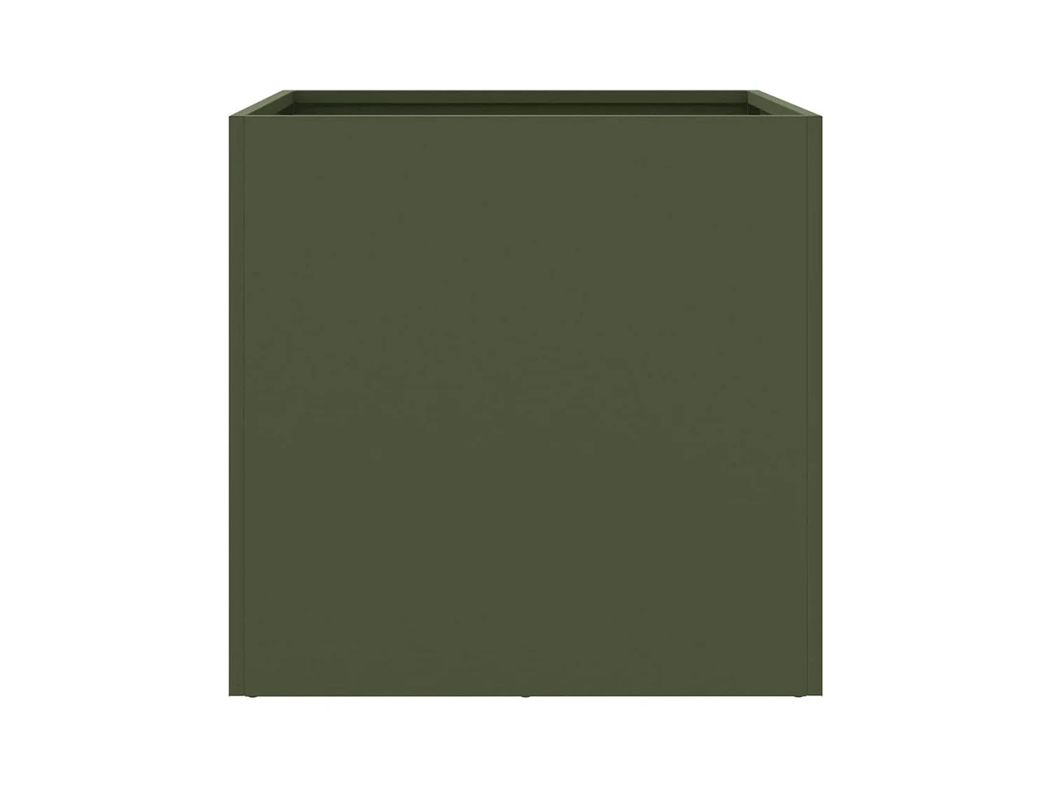 Jardinière vert olive 42x40x39 cm acier laminé à froid