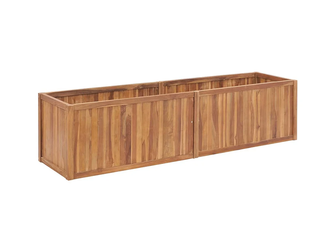 Arriate de madera maciza de teca 200x50x50 cm