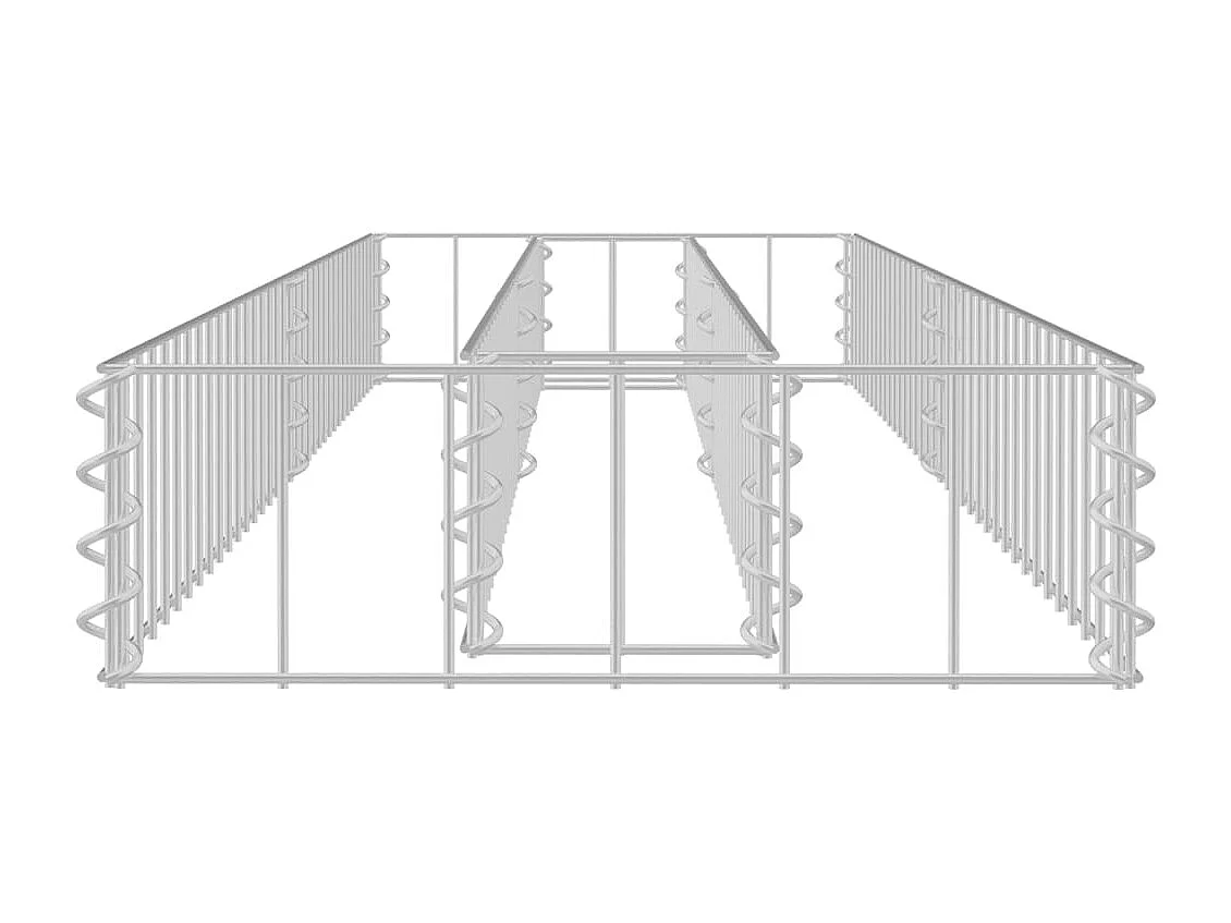 Arriate de gaviones de acero galvanizado 180x30x10 cm