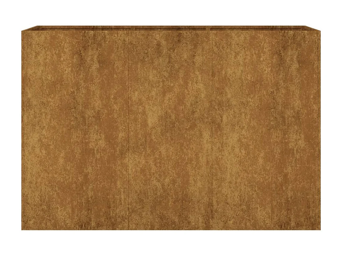 Canteiro elevado de jardim 120x40x80 cm aço corten