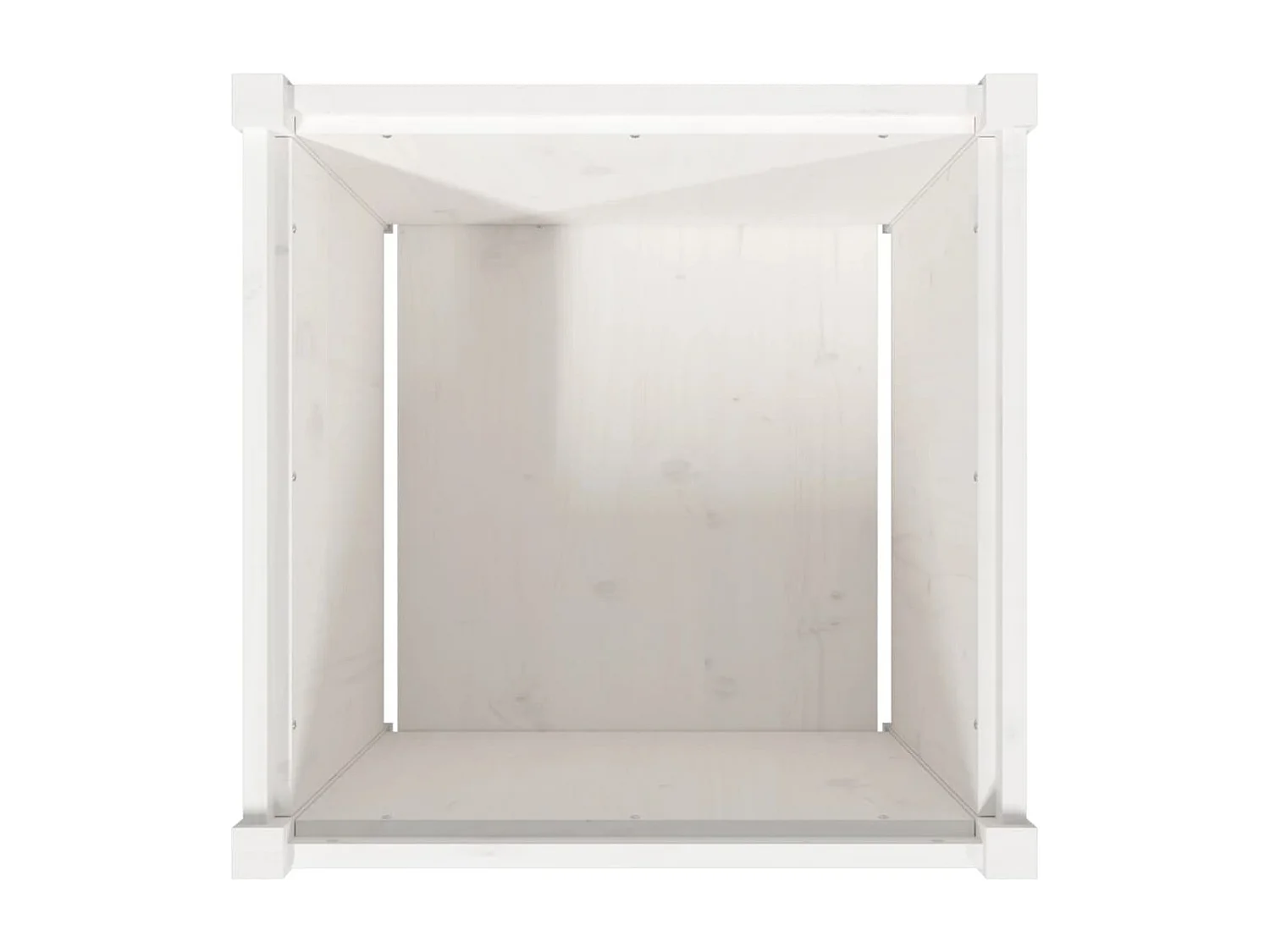 Jardinière d'extérieur blanc 60x60x60 cm bois de pin massif