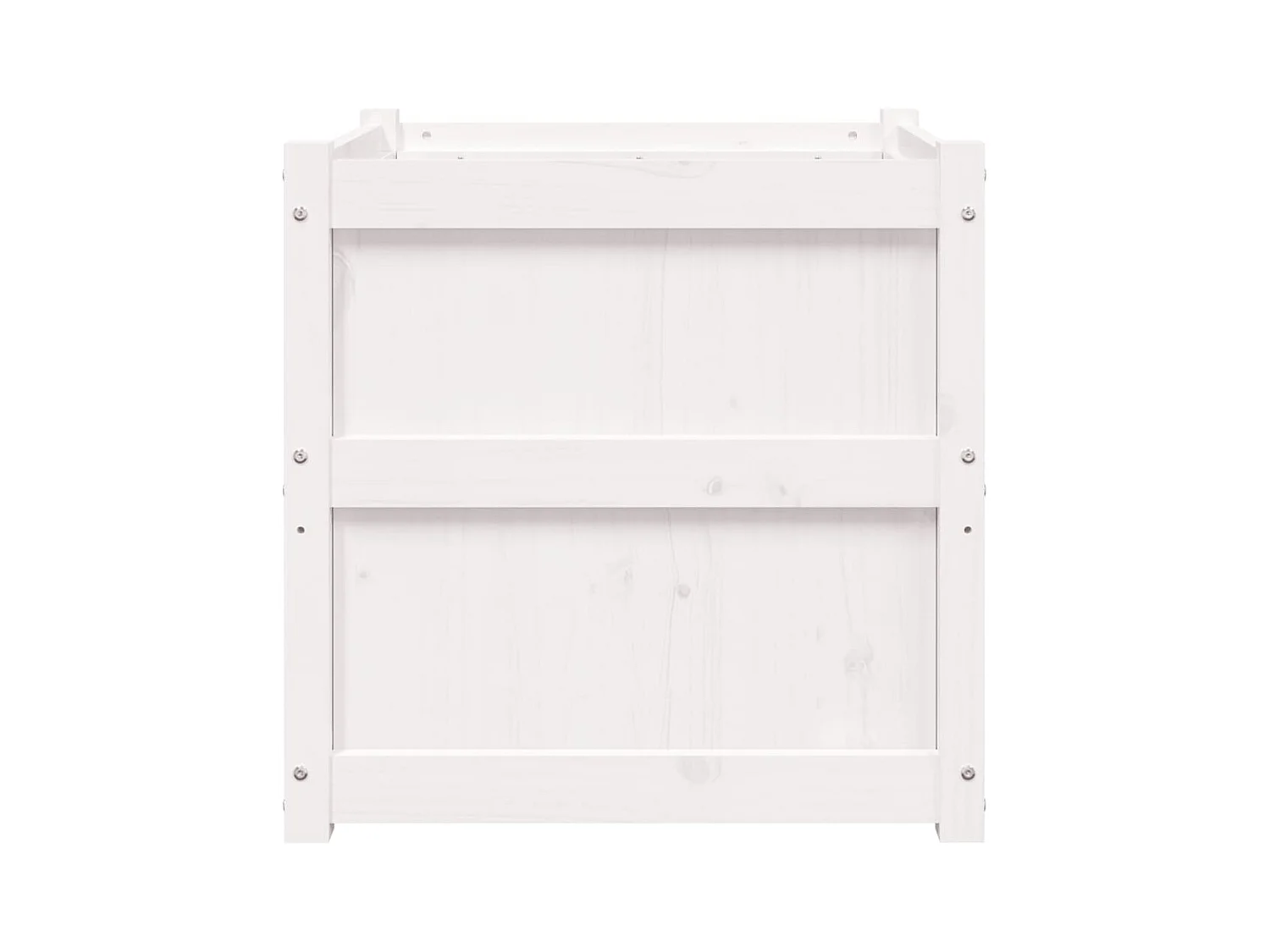 Jardineras 2 unidades madera maciza de pino blanco 60x60x60 cm