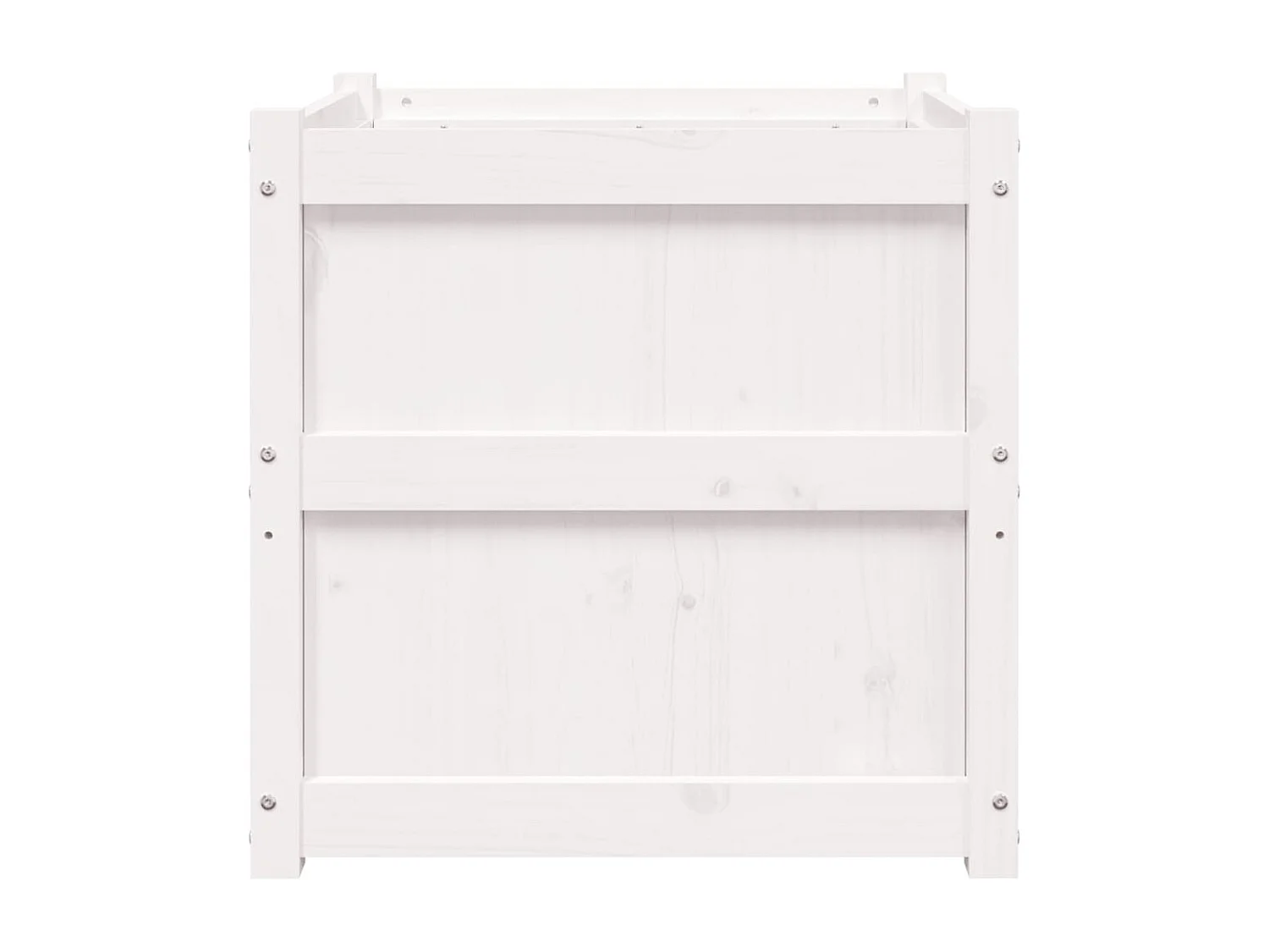 Vaso/floreira de jardim 60x60x60 cm madeira pinho maciça branco