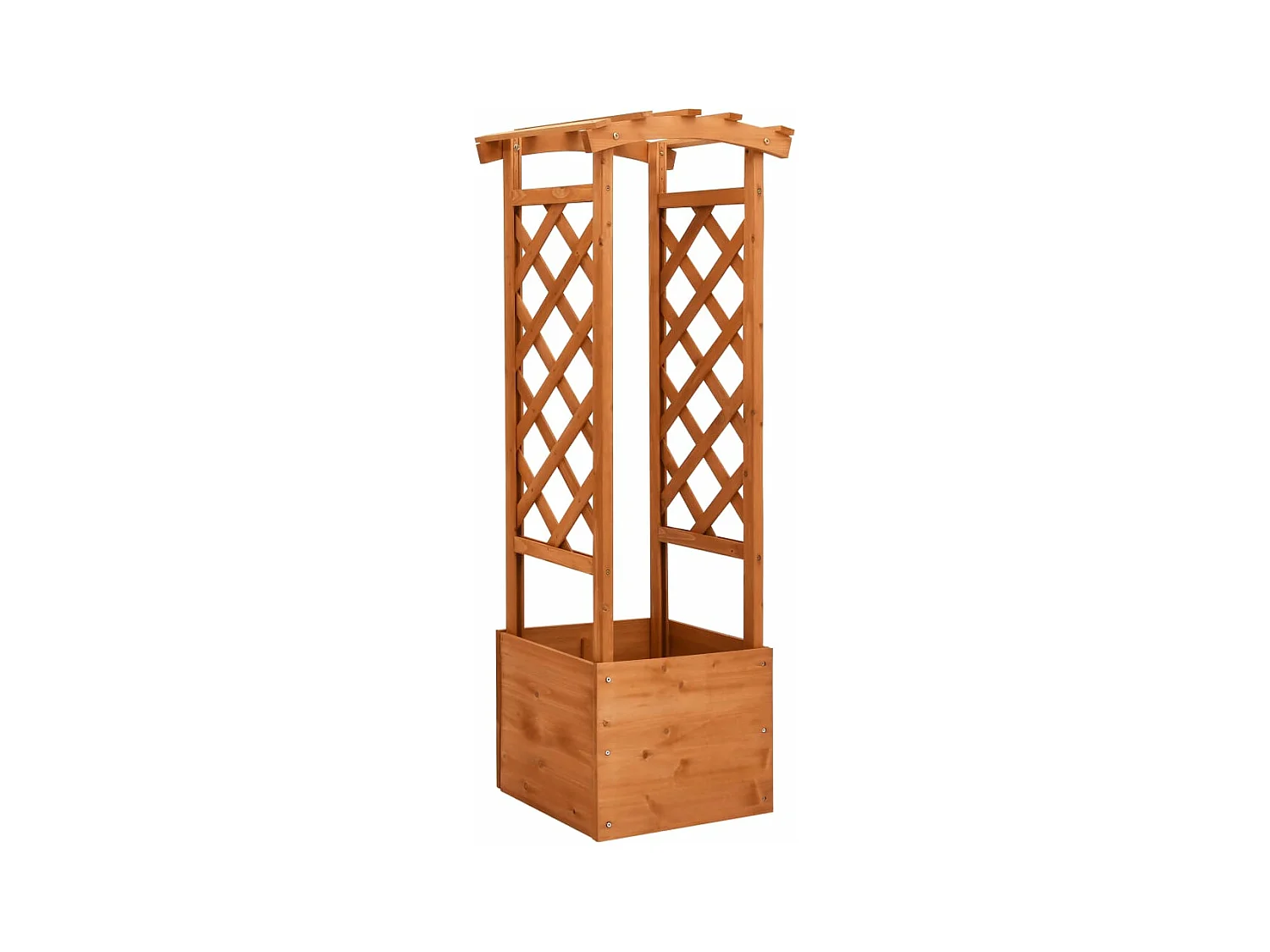Jardinière à treillis avec arche 49x39x130 cm Bois de sapin