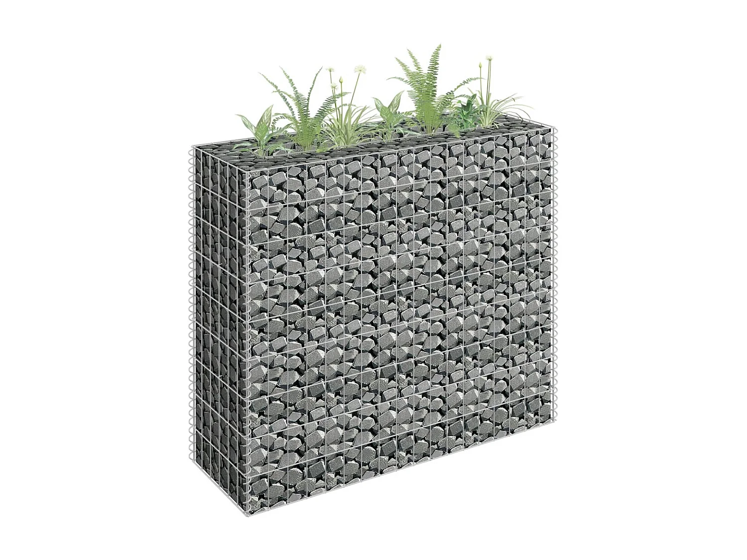 Lit surélevé à gabion Acier galvanisé 90x30x90 cm
