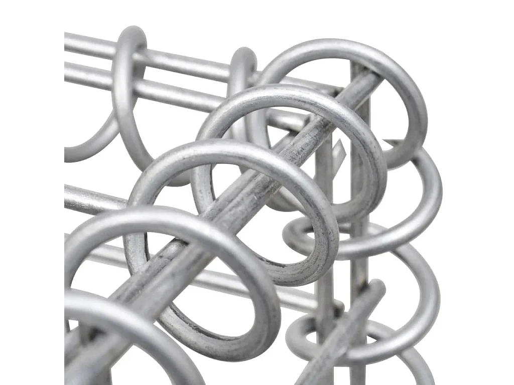 Lit surélevé à gabion Acier galvanisé 90x30x90 cm