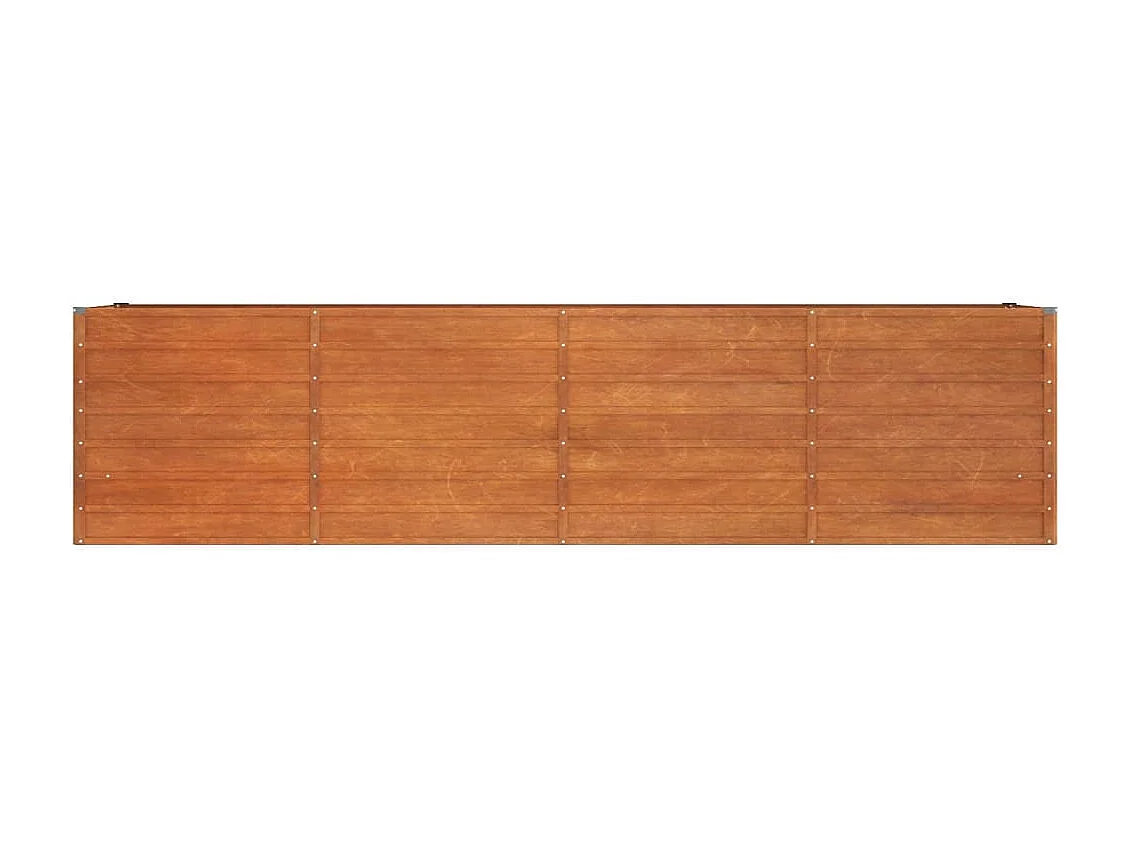 Lit surélevé de jardin rouillé 320x80x77 cm acier corten