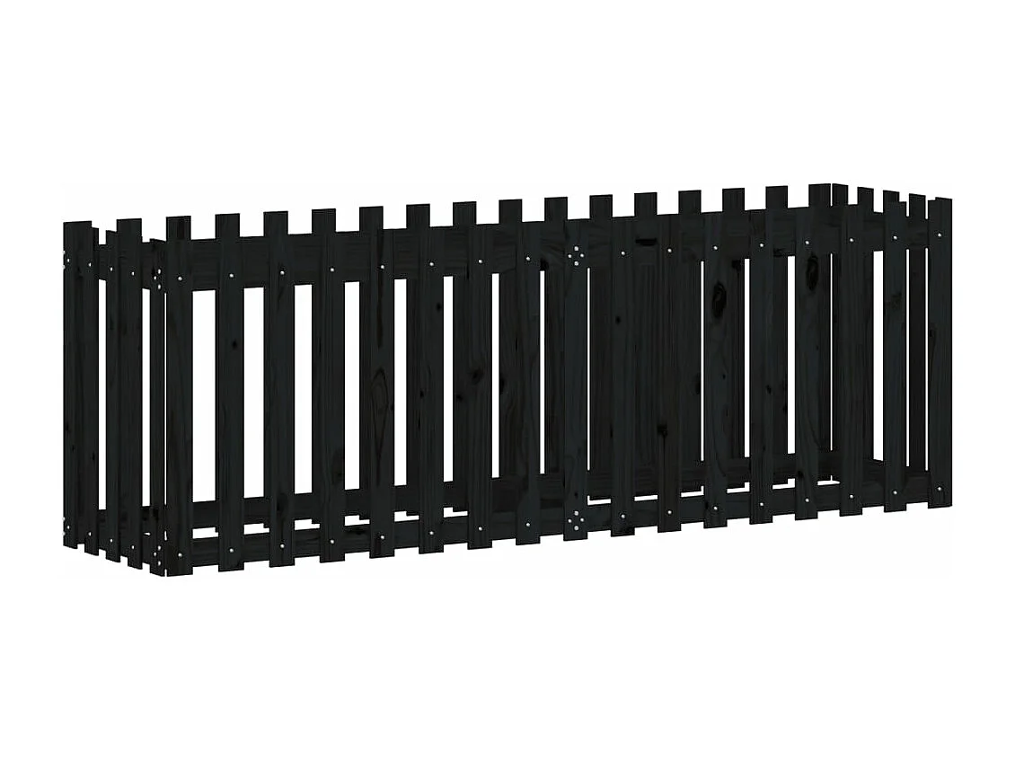 Lit surélevé de jardin design de clôture 200x50x70cm pin massif